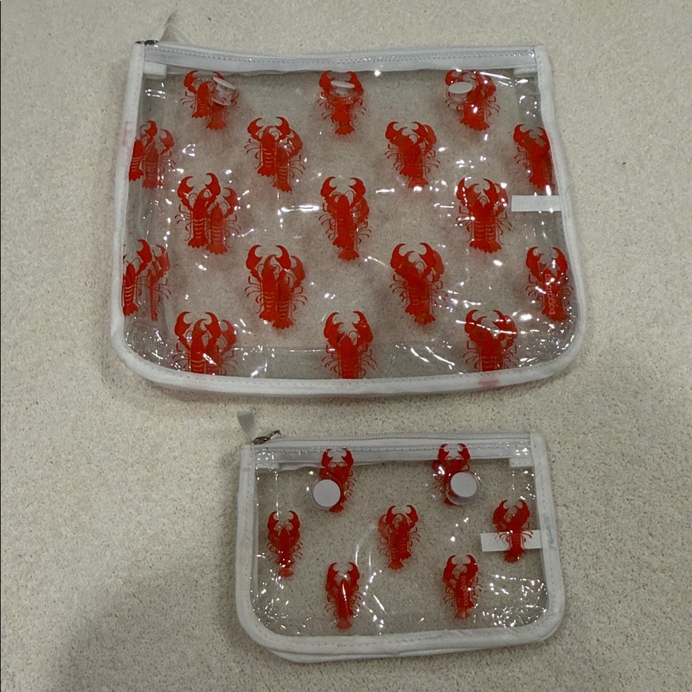 BOGG BAG Clear Pouch with Orange Lobster Graphic - Picture 3 of 5